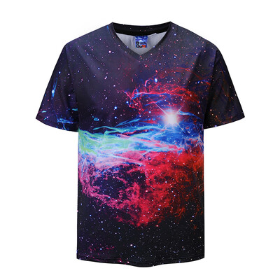 Summer New Top 3D Milky Way Galaxy Print V Neck Short Sleeve Large Size T Shirt Tide Brand Loose Men
Summer New Top 3D Milky Way Galaxy Print V Neck Short Sleeve Large Size T Shirt Tide Brand Loose Men