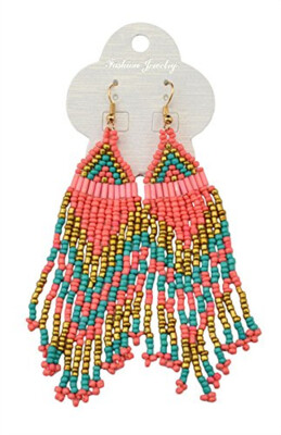 Idealway New Fashion Bohemian 4 Colors Handmade Mix Resin Seed Beads Tassel Hook Long Drop Earrings Females Earrings
Idealway New Fashion Bohemian 4 Colors Handmade Mix Resin Seed Beads Tassel Hook Long Drop Earrings Females Earrings