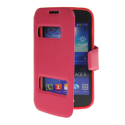 MOONCASE View Window Leather Side Flip Pouch Stand Shell Back Case Cover for Samsung Galaxy Ace 3 S7270 / S7272 Hot pink
MOONCASE View Window Leather Side Flip Pouch Stand Shell Back Case Cover for Samsung Galaxy Ace 3 S7270 / S7272 Hot pink