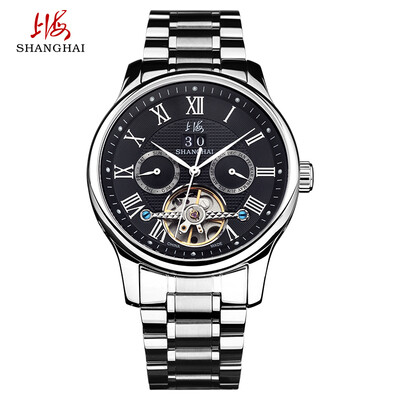 Shanghai SHANGHAI watch dynamic flywheel series automatic mechanical clock mens watch SH6003NB