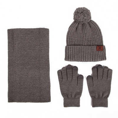 You Weimei Korean version of thick winter warm scarf hat gloves three sets of womens wool knit touch screen gloves gift box T605 gray
You Weimei Korean version of thick winter warm scarf hat gloves three sets of womens wool knit touch screen gloves gift box T605 gray