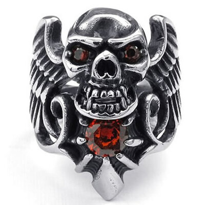 Hpolw Mens High quality Punk Rock Gothic Big wings skull ring Stainless Steel Finger rubies Rings HIPHOP Fashion mens Jewelry
Hpolw Mens High quality Punk Rock Gothic Big wings skull ring Stainless Steel Finger rubies Rings HIPHOP Fashion mens Jewelry