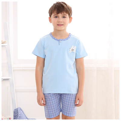 Red bean home pajamas boys soft cotton lattice cartoon short sleeve family paternity couple home service suit green 15072
Red bean home pajamas boys soft cotton lattice cartoon short sleeve family paternity couple home service suit green 15072