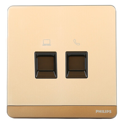 Philips (PHILIPS) switch socket fly series broadband TV socket a branch of champagne
Philips (PHILIPS) switch socket fly series broadband TV socket a branch of champagne
