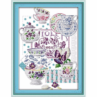 DIY Handmade Needlework Counted Cross Stitch Set Embroidery Kit 14CT Teacups Pattern Cross Stitching 37 47cm Home Decoration
DIY Handmade Needlework Counted Cross Stitch Set Embroidery Kit 14CT Teacups Pattern Cross Stitching 37 47cm Home Decoration