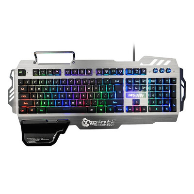 7pin PK-900 Gaming Keyboard RGB Backlight Computer Keyboard with Mobile Phone Holder Wrist Rest Silver
7pin PK-900 Gaming Keyboard RGB Backlight Computer Keyboard with Mobile Phone Holder Wrist Rest Silver