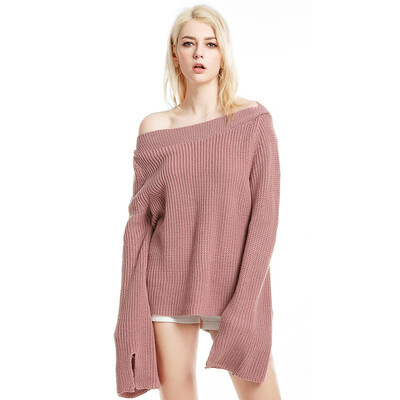 QUZIHUA 2018 New Spring Fashion Long Flare Slit Sleeve Slash Neck Loose Plus Size Women Sweater Female Knitwear
QUZIHUA 2018 New Spring Fashion Long Flare Slit Sleeve Slash Neck Loose Plus Size Women Sweater Female Knitwear