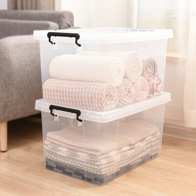 Baicaoyuan plastic storage extra large transparent storage box toy storage box thickening material 78L 2 Pack
Baicaoyuan plastic storage extra large transparent storage box toy storage box thickening material 78L 2 Pack