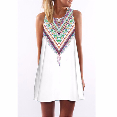 Chiffon Summer Dress Floral Print Boho Dresses For Women Casual Beach Sleeveless Sundress
Chiffon Summer Dress Floral Print Boho Dresses For Women Casual Beach Sleeveless Sundress