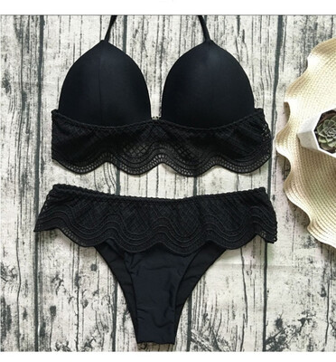 Summer Sexy Lace Swimwear Women swimsuits Push Up BlackWhite Beach Bathing Suit Sling Bikini Set
Summer Sexy Lace Swimwear Women swimsuits Push Up BlackWhite Beach Bathing Suit Sling Bikini Set