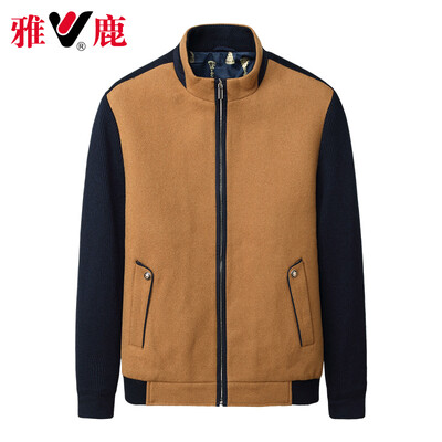 Yalu mens casual jacket woolen coat male business collar wool coat 18582012 gray black 180
Yalu mens casual jacket woolen coat male business collar wool coat 18582012 gray black 180