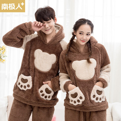 Antarctic couple pajamas female winter head flannel long-sleeved cartoon bear coral fleece home service 00-7033 female models brown L code
Antarctic couple pajamas female winter head flannel long-sleeved cartoon bear coral fleece home service 00-7033 female models brown L code