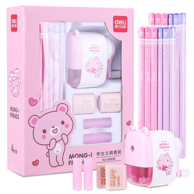 Deli deli student stationery gift set pencil pencil sharpener eraser pen holder 17 piece set Princess powder 68896
Deli deli student stationery gift set pencil pencil sharpener eraser pen holder 17 piece set Princess powder 68896