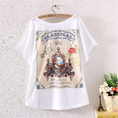 Vintage Spring Summer Digital Printing Girl Womens Loose Short Batwing Sleeve T-shirt
Vintage Spring Summer Digital Printing Girl Womens Loose Short Batwing Sleeve T-shirt