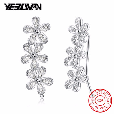 New Trendy 925 Sterling Silver Flower Crystal Stone Clip Earrings Wedding Jewelry Women Engagement Earrings manchette oreille
New Trendy 925 Sterling Silver Flower Crystal Stone Clip Earrings Wedding Jewelry Women Engagement Earrings manchette oreille