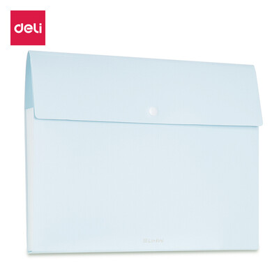 Deli deli music series 5 grid A4 snap-on file bag information bag student organ bag crystal blue 72455
Deli deli music series 5 grid A4 snap-on file bag information bag student organ bag crystal blue 72455
