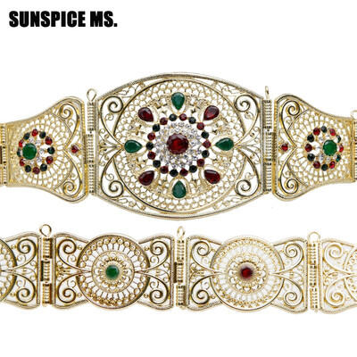 SUNSPICE MS Indian Gold Color Round Metal Belt Long Waist Chain Waistband Wedding Resin Jewelry For Women Hollow Flower Bijoux
SUNSPICE MS Indian Gold Color Round Metal Belt Long Waist Chain Waistband Wedding Resin Jewelry For Women Hollow Flower Bijoux