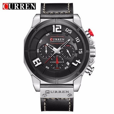 CURREN 8287 Top Brand Chronograph Quartz watches Men 24 Hour Date Men Sport Leather Wrist Watch
CURREN 8287 Top Brand Chronograph Quartz watches Men 24 Hour Date Men Sport Leather Wrist Watch