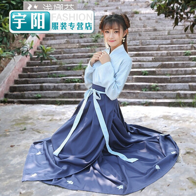 Ancient style womens clothing Han costume womens fairy girl Qi waist skirt improved costume costume fresh&elegant
Ancient style womens clothing Han costume womens fairy girl Qi waist skirt improved costume costume fresh&elegant