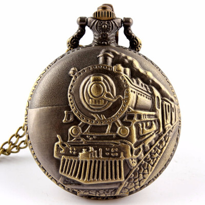 Unique Retro Bronze Train Front Locomotive Engine Design Necklace Pendant Quartz Pocket Watch with FOB Chain Mens Womens Gifts
Unique Retro Bronze Train Front Locomotive Engine Design Necklace Pendant Quartz Pocket Watch with FOB Chain Mens Womens Gifts