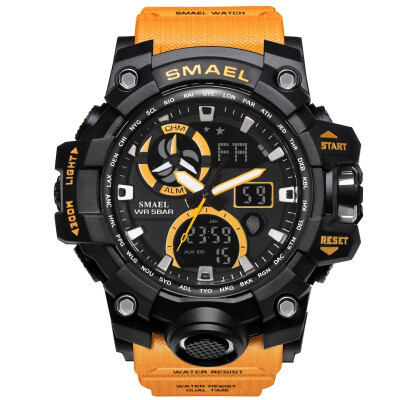 SMAEL Smyr new watch outdoor sports military watch waterproof double display luminous multi-function mens electronic watch
SMAEL Smyr new watch outdoor sports military watch waterproof double display luminous multi-function mens electronic watch
