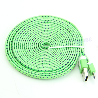 1M 2M 3M Dual Color Strong Flat Braided Nylon Micro USB Charger Sync Data Cable For Samsung Sony HTC
1M 2M 3M Dual Color Strong Flat Braided Nylon Micro USB Charger Sync Data Cable For Samsung Sony HTC