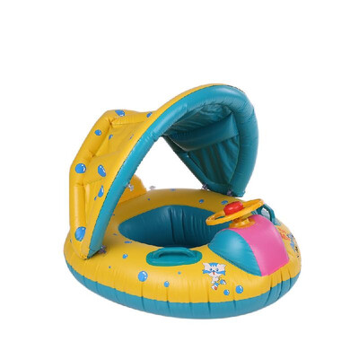 Inflatable Soft Baby Swimming Ring Pool Float Boat Rider with Detachable Sun Canopy Shade for Baby Toddler Kid Blue-Yellow
Inflatable Soft Baby Swimming Ring Pool Float Boat Rider with Detachable Sun Canopy Shade for Baby Toddler Kid Blue-Yellow