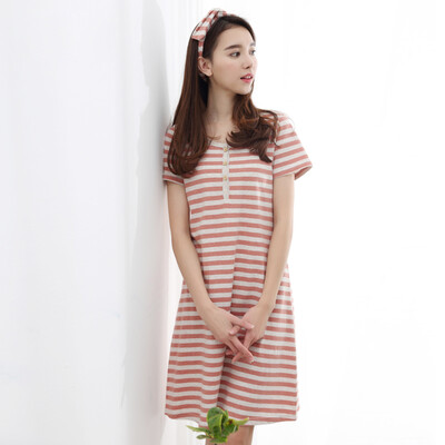 Jingdong supermarket top melon melon sleep dress female summer cotton short sleeve home skirt t80306 blue stripes 160
Jingdong supermarket top melon melon sleep dress female summer cotton short sleeve home skirt t80306 blue stripes 160