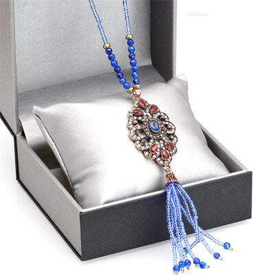 New Turkish Bead Pendant Necklace For Women Natural Stone Strand Chain Antique Gold Color Resin Tassels Necklace Wedding Jewelry
New Turkish Bead Pendant Necklace For Women Natural Stone Strand Chain Antique Gold Color Resin Tassels Necklace Wedding Jewelry