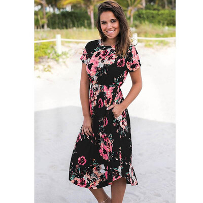 Ruiyige 2018 Women Floral Print Boho Long Dresses Sexy Summer Maxi Beach Tunic Dress Holiday Short Sleeve Pocket O-neck Vestidos
Ruiyige 2018 Women Floral Print Boho Long Dresses Sexy Summer Maxi Beach Tunic Dress Holiday Short Sleeve Pocket O-neck Vestidos