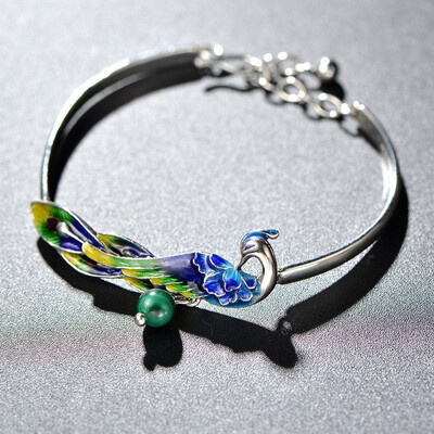 National handicraft S925 pure silver malachite ladys bracelet cloisonne silver bracelet
National handicraft S925 pure silver malachite ladys bracelet cloisonne silver bracelet