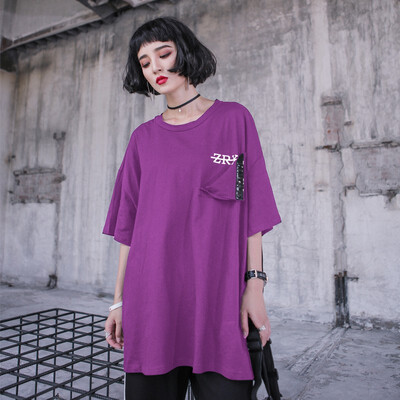 2018 Womens Hip-hop T-shirt Wild Casual Loose Short Sleeve Womens Plus Size Summer Fashion Blue T-shirt Women
2018 Womens Hip-hop T-shirt Wild Casual Loose Short Sleeve Womens Plus Size Summer Fashion Blue T-shirt Women