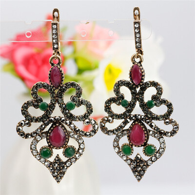 SUNSPICE MS Exquisite Women Crystal Earrings Turkish Retro Vintage Dangle Hook Love Earrings Drop Water Resin Ethnic Jewelry
SUNSPICE MS Exquisite Women Crystal Earrings Turkish Retro Vintage Dangle Hook Love Earrings Drop Water Resin Ethnic Jewelry