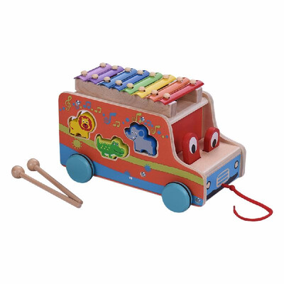Multifunctional Wooden Pull Bus with 8 Notes Xylophone Glockenspiel 6 Cute Animal-shaped Blocks Early Educational Toy Percussion I
Multifunctional Wooden Pull Bus with 8 Notes Xylophone Glockenspiel 6 Cute Animal-shaped Blocks Early Educational Toy Percussion I