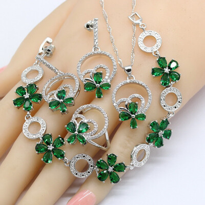 Green Red Semi-precious 925 Silver Jewelry Sets For Women Daily Earrings Bracelet Rings Necklace Pendant
Green Red Semi-precious 925 Silver Jewelry Sets For Women Daily Earrings Bracelet Rings Necklace Pendant