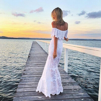 Lovaru ™2015 Women's Off The Shoulder White Lace high quality a-line print short sleeve slash neck floor-length long dress
Lovaru ™2015 Women's Off The Shoulder White Lace high quality a-line print short sleeve slash neck floor-length long dress