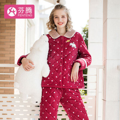 Fenton quilted cotton ladies pajamas playful bear plush 2018 autumn&winter new cartoon lapel cardigan casual long-sleeved home service J98940822 Jujube XXL
Fenton quilted cotton ladies pajamas playful bear plush 2018 autumn&winter new cartoon lapel cardigan casual long-sleeved home service J98940822 Jujube XXL