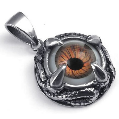 Hpolw New Design Stainless Steel Casting Black Dragon Claw Men Pendant Orange Color Devil Eye Necklace,18-26 inch Chain
Hpolw New Design Stainless Steel Casting Black Dragon Claw Men Pendant Orange Color Devil Eye Necklace,18-26 inch Chain