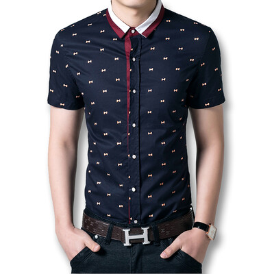 Fashion Men Shirts New Arrivals Men's Shirts 2016 Summer Short Sleeves Casual Men Printed Shirts Slim Fit 2 Colors Plus Size 5XL
Fashion Men Shirts New Arrivals Men's Shirts 2016 Summer Short Sleeves Casual Men Printed Shirts Slim Fit 2 Colors Plus Size 5XL