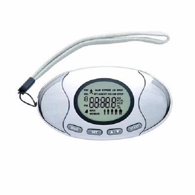Pedometer With Fat Analyzer 2 in 1 Body Fat Measurement Step Counter Distance Count Calorie Count Clock & Alarm Fat Tester
Pedometer With Fat Analyzer 2 in 1 Body Fat Measurement Step Counter Distance Count Calorie Count Clock & Alarm Fat Tester