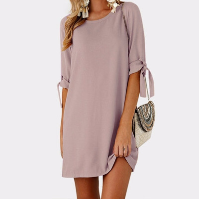 2018 Spring Autumn Women Crew Neck Long Beam Sleeve Chiffon Loose Mini Dress Pullover Solid Color
2018 Spring Autumn Women Crew Neck Long Beam Sleeve Chiffon Loose Mini Dress Pullover Solid Color