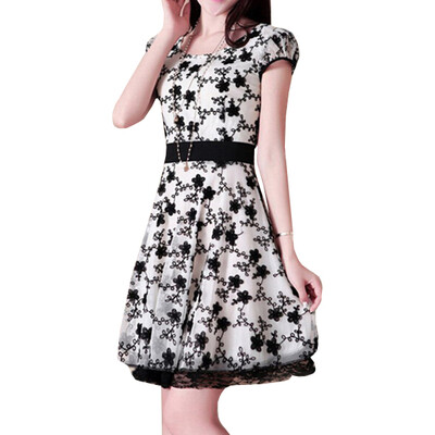 Lovaru ™2015 new Korean version was thin chiffon shirt printing Slim Bubble short-sleeved embroidered mesh dress bottoming
Lovaru ™2015 new Korean version was thin chiffon shirt printing Slim Bubble short-sleeved embroidered mesh dress bottoming
