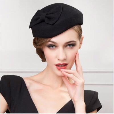Lady Winter Wool Hat Elegant black fedora hats for women wool church For Ladies vintage Wedding hat B-1192
Lady Winter Wool Hat Elegant black fedora hats for women wool church For Ladies vintage Wedding hat B-1192