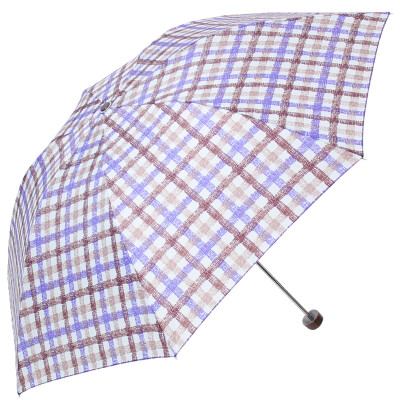 

[супермаркет] Jingdong Са Джлен стиль клетчатой ​​зонтик неба зонтик тройные светло-голубой стальной усиленный стальные стержни 33