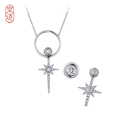 Beijing made Polaris Polaris set earrings necklace pendant eight-pointed star asymmetric jewelry to send gifts
Beijing made Polaris Polaris set earrings necklace pendant eight-pointed star asymmetric jewelry to send gifts