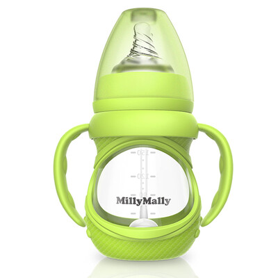 MillyMally infant macarons shatter-resistant glass bottle wide caliber baby supplies 150ML fresh green
MillyMally infant macarons shatter-resistant glass bottle wide caliber baby supplies 150ML fresh green