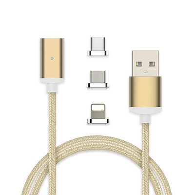 Free Shipping 3in1 Magnetic Nylon Braided 1M 21A Cable Fast Charging Magnet Cables w Data Transfer micro USB 8Pins Type C
Free Shipping 3in1 Magnetic Nylon Braided 1M 21A Cable Fast Charging Magnet Cables w Data Transfer micro USB 8Pins Type C