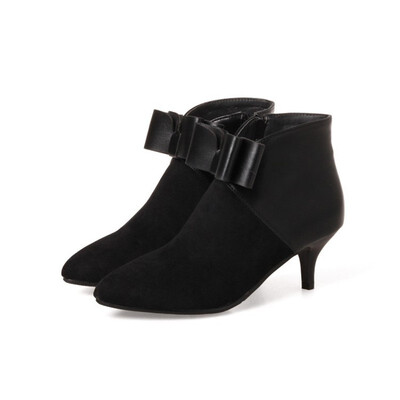 IDIFU Womens Dressy Bowknot Side Zipper Short Boots Color Block Splicing Pointed Toe Kitten Heel Ankle Booties
IDIFU Womens Dressy Bowknot Side Zipper Short Boots Color Block Splicing Pointed Toe Kitten Heel Ankle Booties