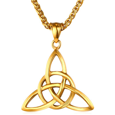 U7 Viking Jewelry Pendant Necklace 18K Gold plated Triple Horn Of Odin Wiccan Symbols Stainless Steel Chain For Men Women
U7 Viking Jewelry Pendant Necklace 18K Gold plated Triple Horn Of Odin Wiccan Symbols Stainless Steel Chain For Men Women