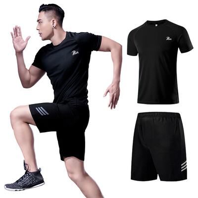 Puwei special POVIT sports suit mens fitness clothing tight breathable moisture wicking running training gym quick-drying clothes shorts short sleeve all black two-piece set code P-821
Puwei special POVIT sports suit mens fitness clothing tight breathable moisture wicking running training gym quick-drying clothes shorts short sleeve all black two-piece set code P-821